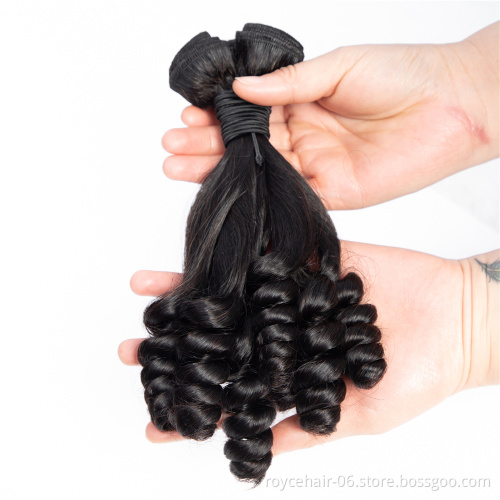 High Quality Good Thickness Loose Wave Super Double Drawn Hair, IndianVirgin Human Hair Bundles Extension